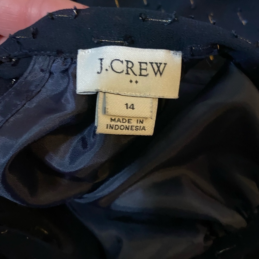J. Crew factory Gold thread tie-neck tank size 14 - Picture 6 of 7